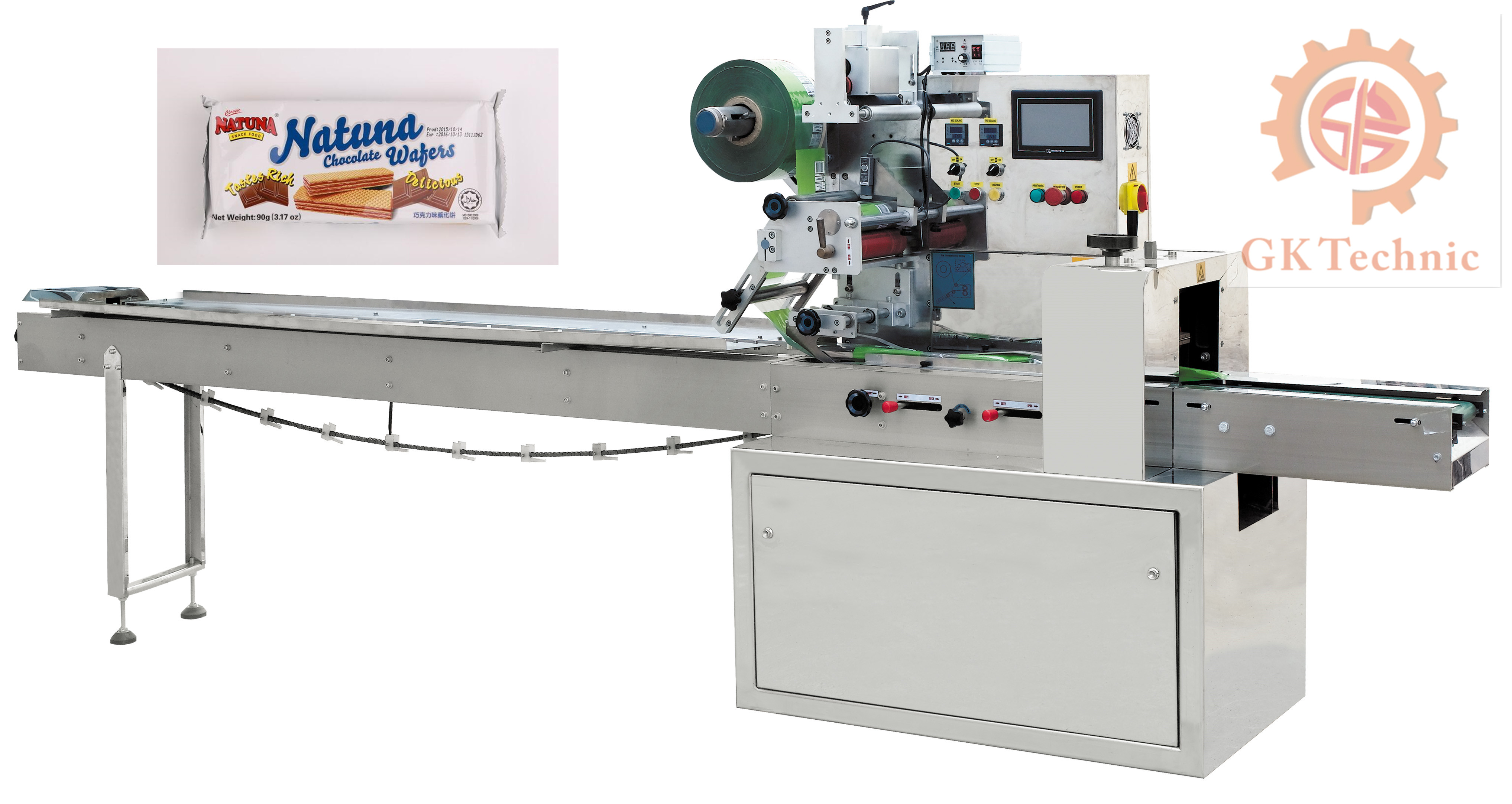 巧克力包装自然离不开枕式包装机